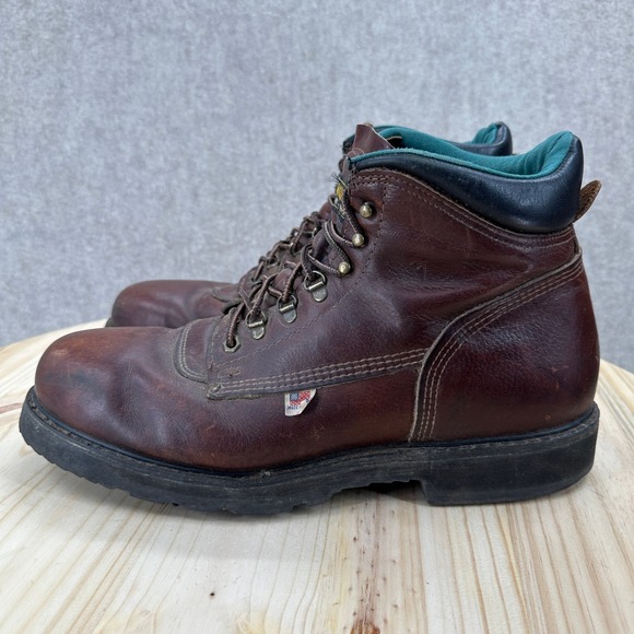 Carolina Soft Toe Sarge Lo 309 Mens 14 Brown Leather‎ Lace Up Utility Boots USA